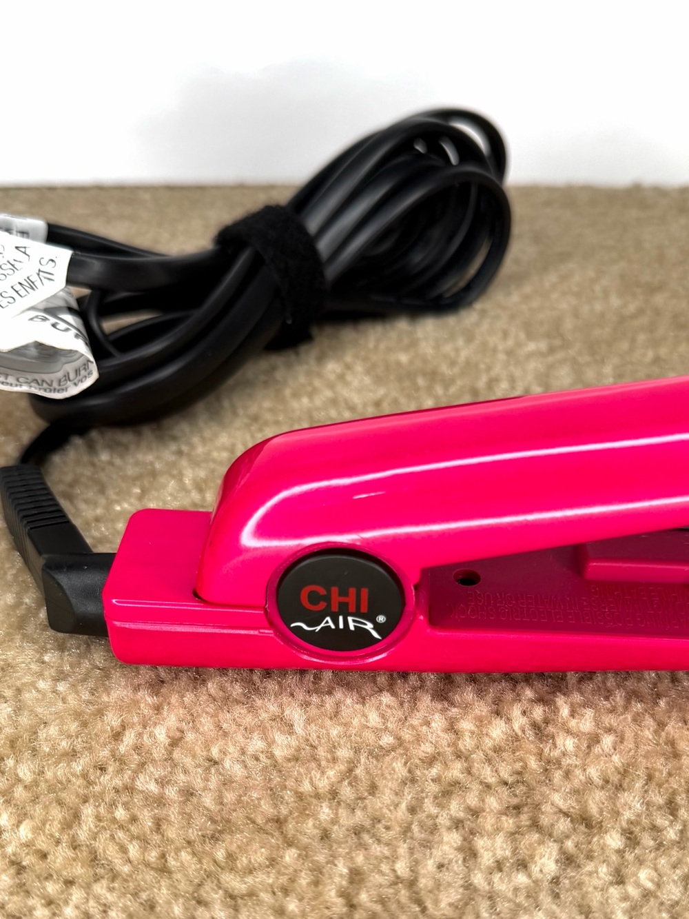 Chi Air Hair Straightener Tourmaline Ceramic Flat Iron 1" Vibrant Hot Pink